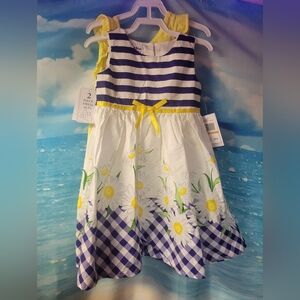 Blueberi Blvd NWT 2 Striped and Floral Kids Dresses Size‎ 3T
